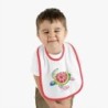 Turtle Baby Contrast Trim Jersey Bib