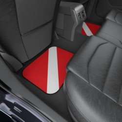 Flag Car Mats (2x Rear)