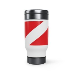 Flag Stainless Steel Travel Mug with Handle, 14oz