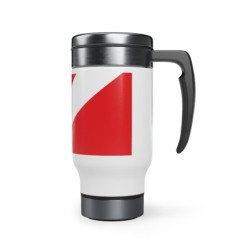 Flag Stainless Steel Travel Mug with Handle, 14oz