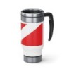 Flag Stainless Steel Travel Mug with Handle, 14oz