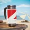 Flag Stainless Steel Travel Mug with Handle, 14oz