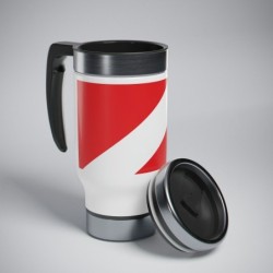 Flag Stainless Steel Travel Mug with Handle, 14oz